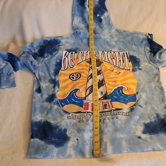 Simply Southern Tie Dye See The Good Be The Light Hoodie Women's Medium Read - Picture 5 of 5